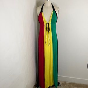 Codigo Reggae Halter Maxi Dress